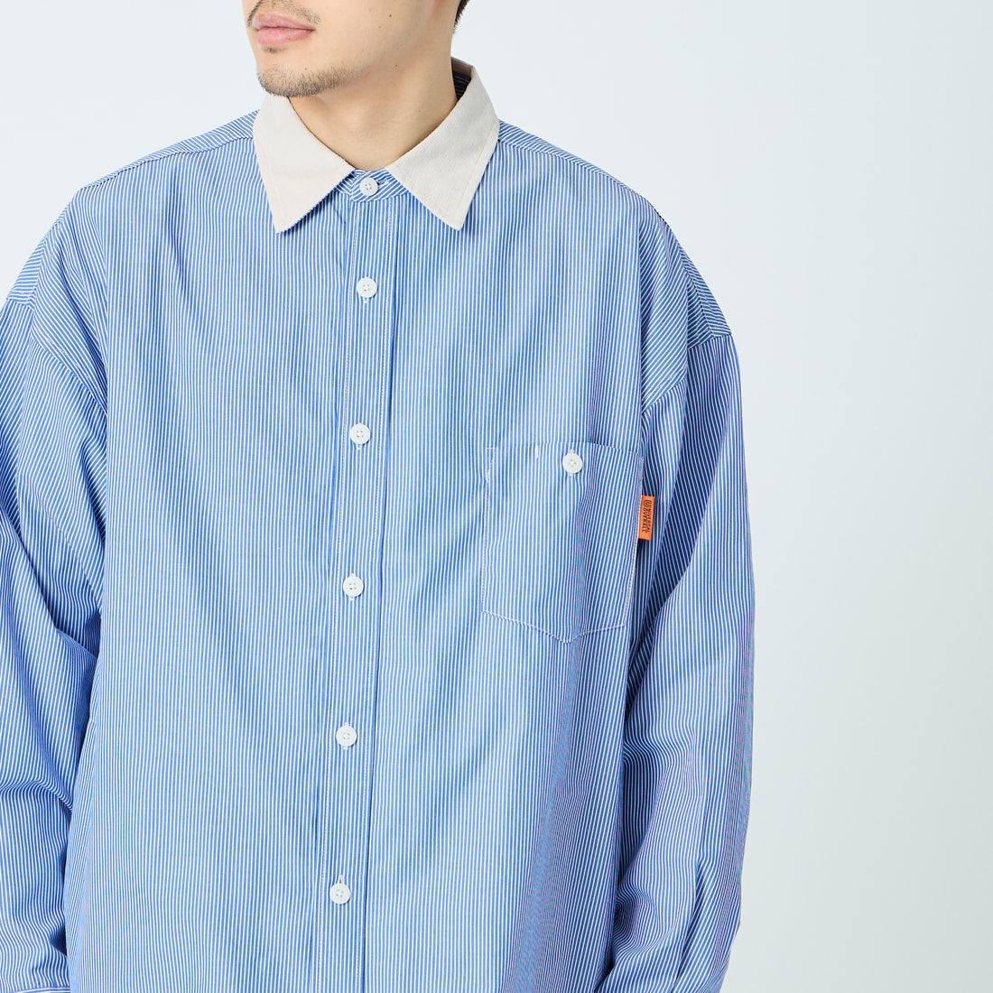 UNIVERSAL OVERALL [ユニバーサルオーバーオール] 別注 ビッグシルエット パジャマシャツ [U2611100IN-JF] BLUE ST2