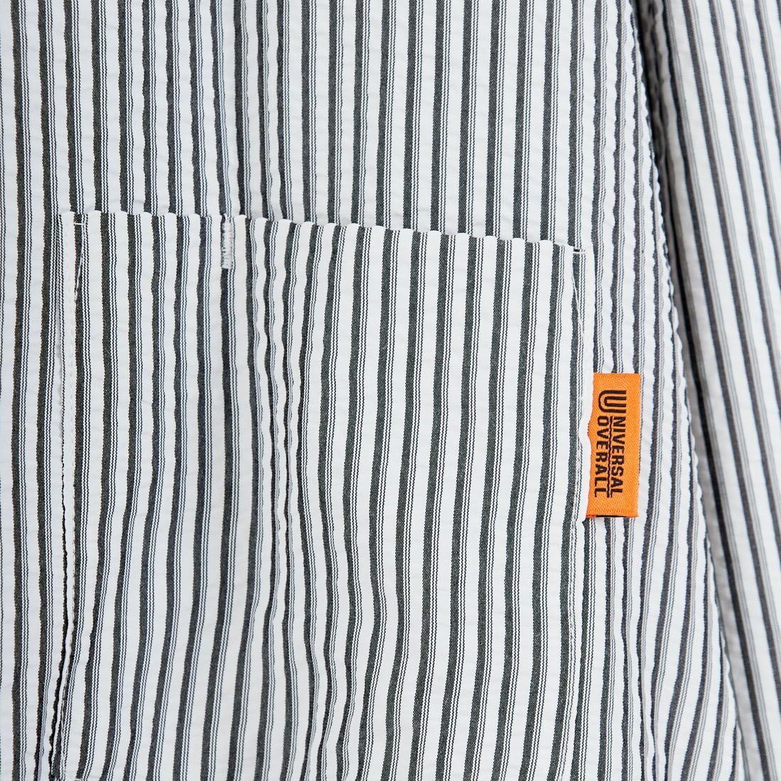 UNIVERSAL OVERALL [ユニバーサルオーバーオール] 別注 ビッグシルエット パジャマシャツ [U2611100IN-JF] BLK STRIPE