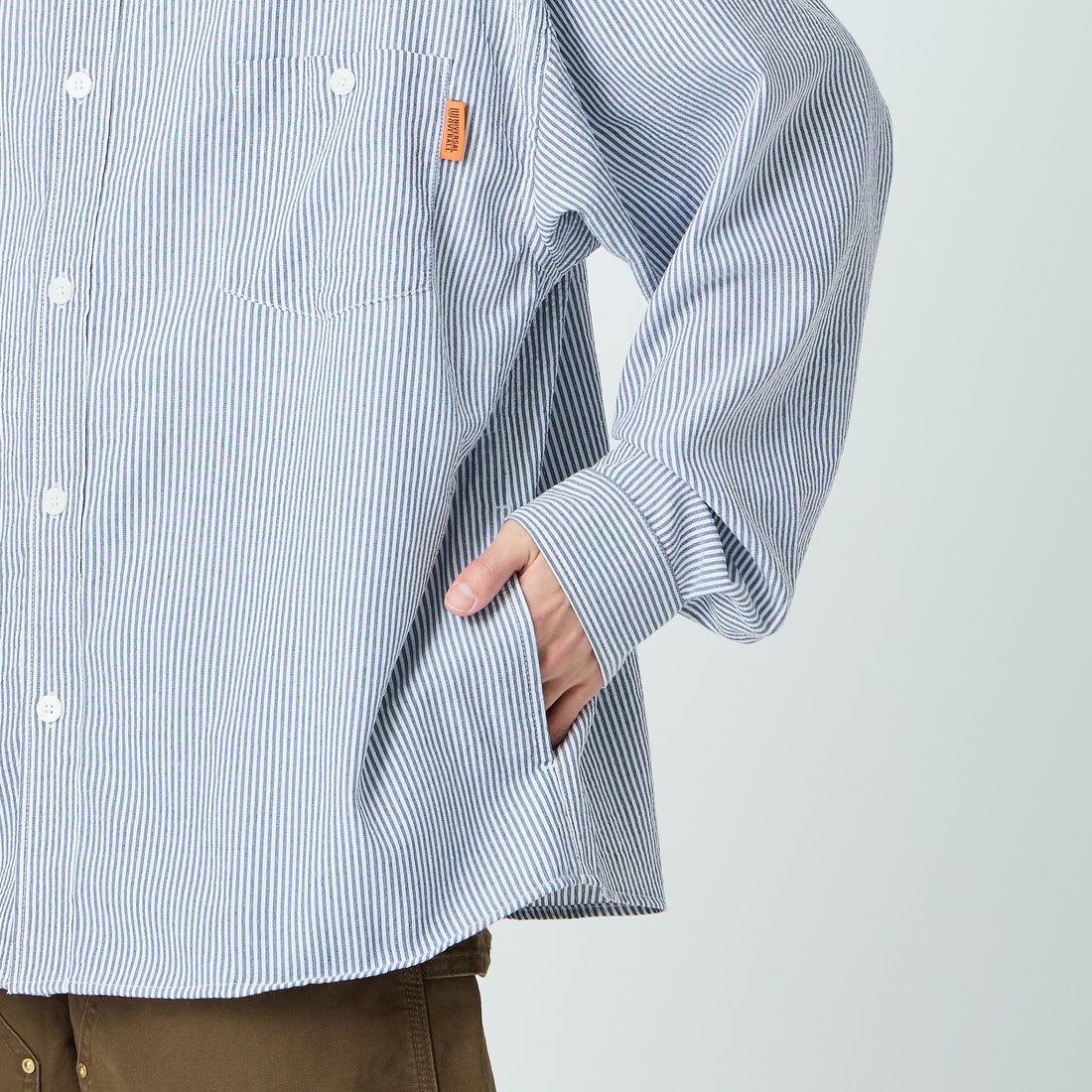 UNIVERSAL OVERALL [ユニバーサルオーバーオール] 別注 ビッグシルエット パジャマシャツ [U2611100IN-JF] BLUE ST1
