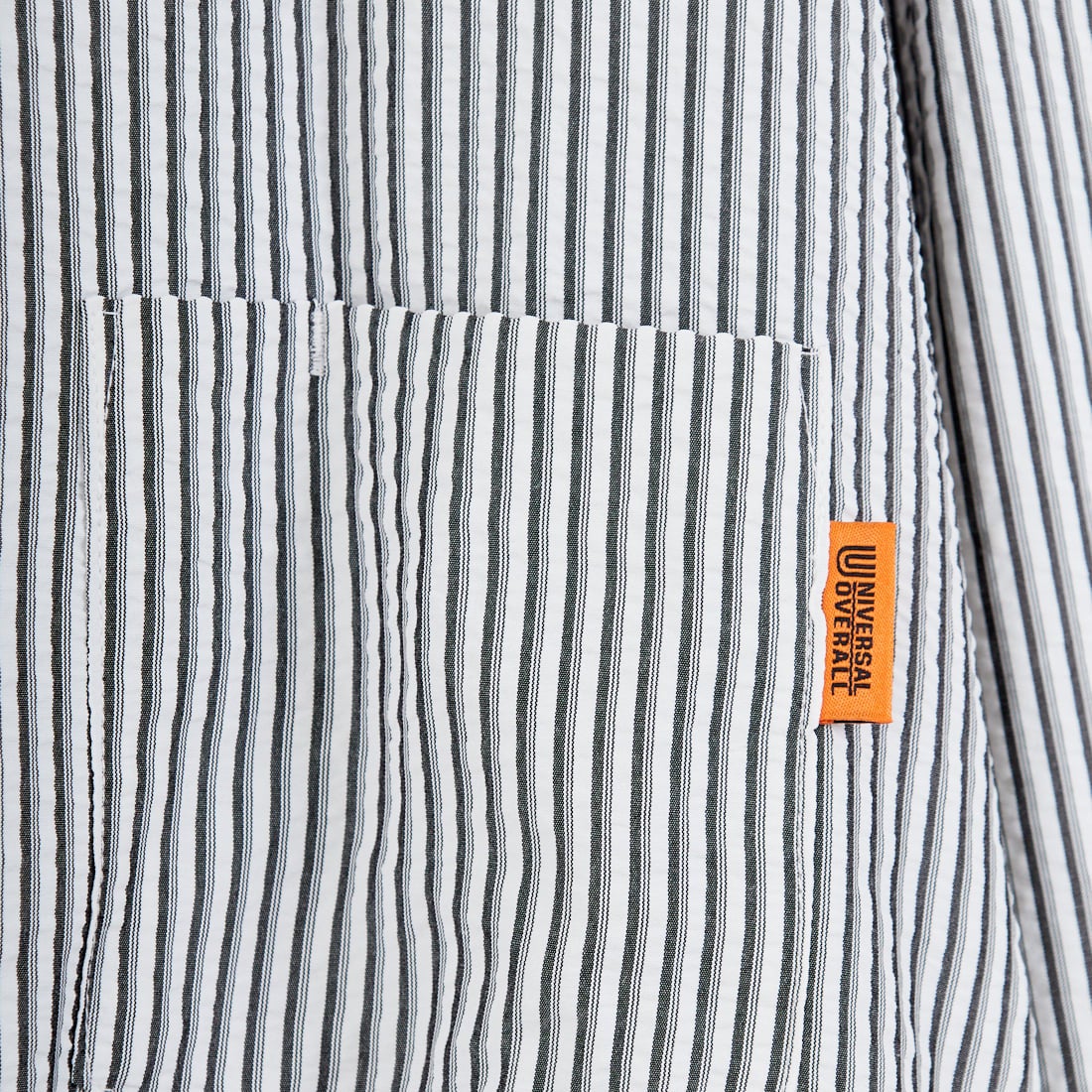 UNIVERSAL OVERALL [ユニバーサルオーバーオール] 別注 ビッグシルエット パジャマシャツ [U2611100IN-JF] BLK STRIPE