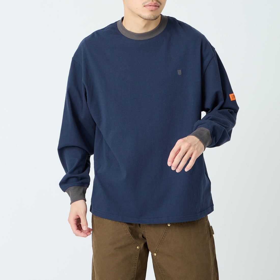 NVY/CHR&&モデル身長：168cm 着用サイズ：M&&