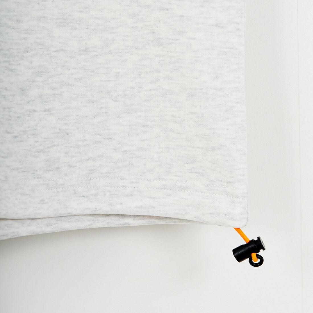 UNIVERSAL OVERALL [ユニバーサルオーバーオール] 別注 7分袖ドローコード付きポンチTシャツ [U2611280IN-JF] ASH