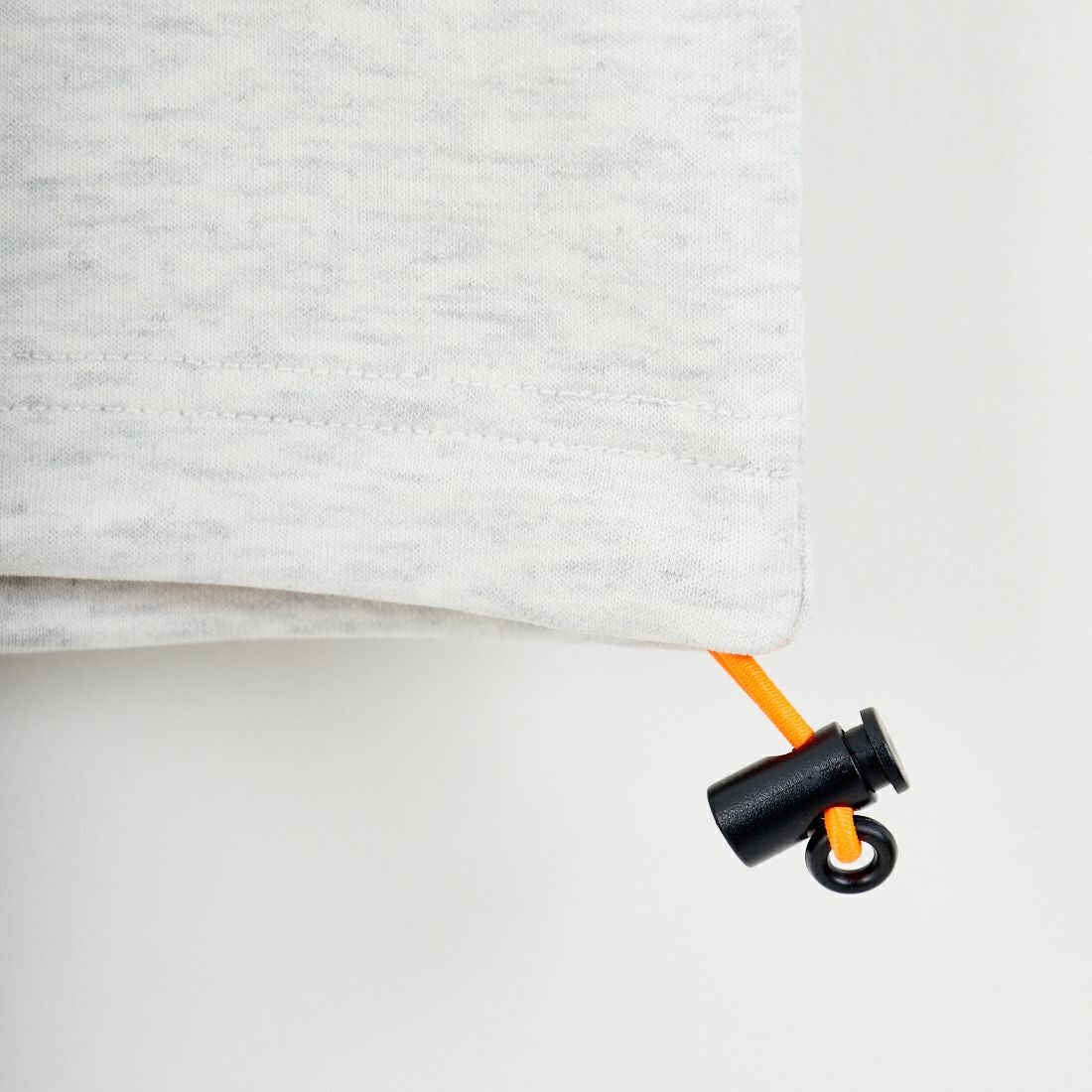 UNIVERSAL OVERALL [ユニバーサルオーバーオール] 別注 7分袖ドローコード付きポンチTシャツ [U2611280IN-JF] ASH