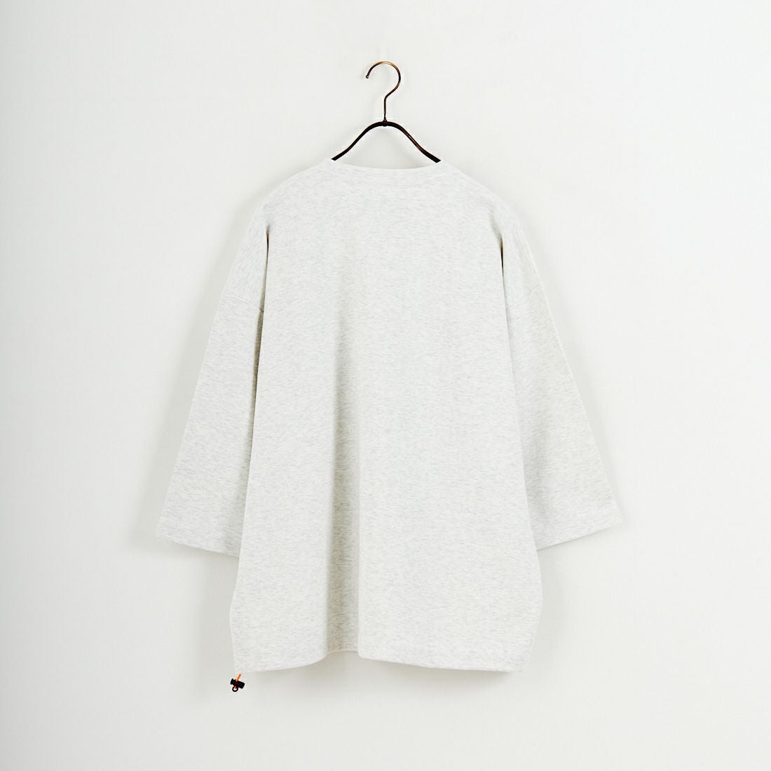 UNIVERSAL OVERALL [ユニバーサルオーバーオール] 別注 7分袖ドローコード付きポンチTシャツ [U2611280IN-JF] ASH