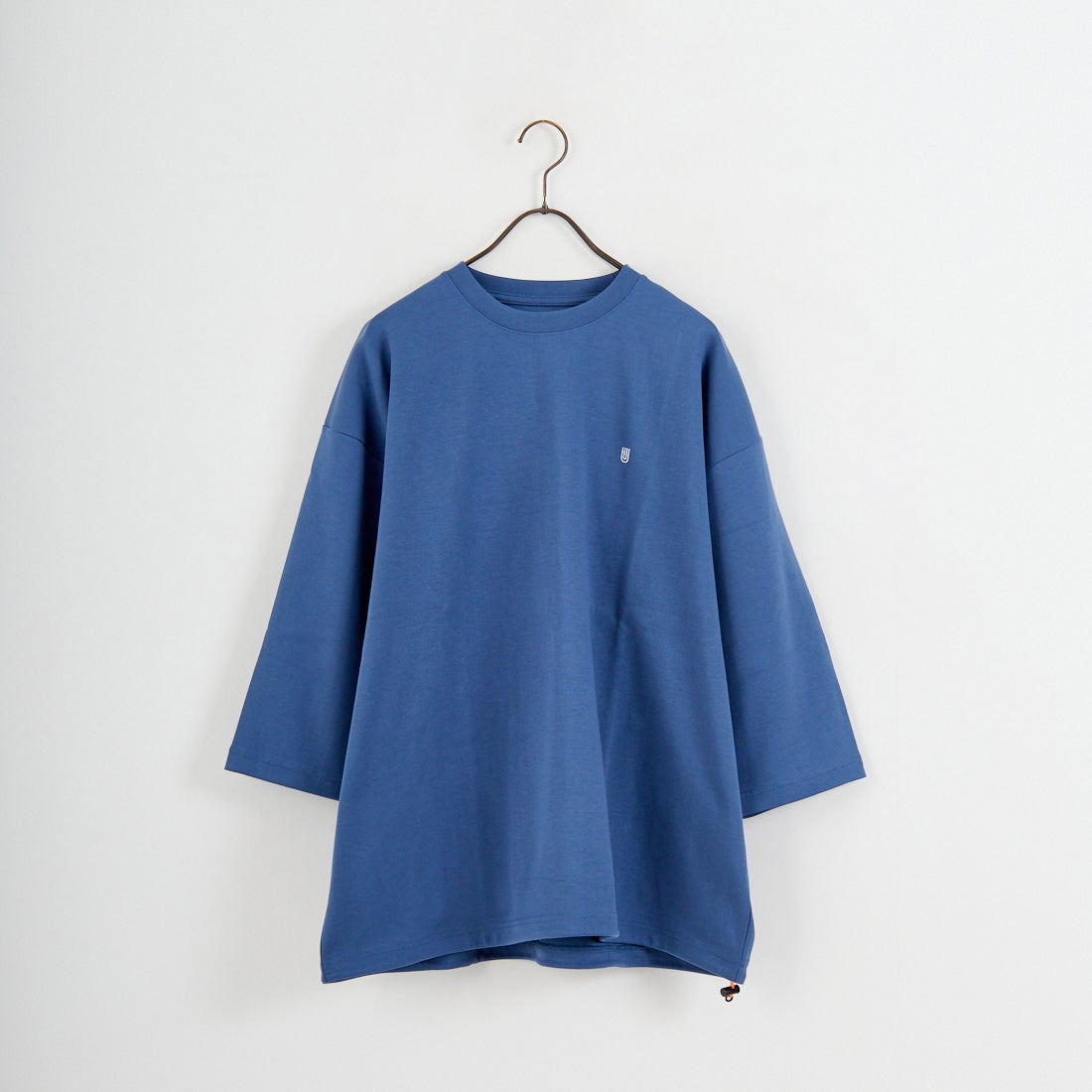 UNIVERSAL OVERALL [ユニバーサルオーバーオール] 別注 7分袖ドローコード付きポンチTシャツ [U2611280IN-JF] S.BLUE