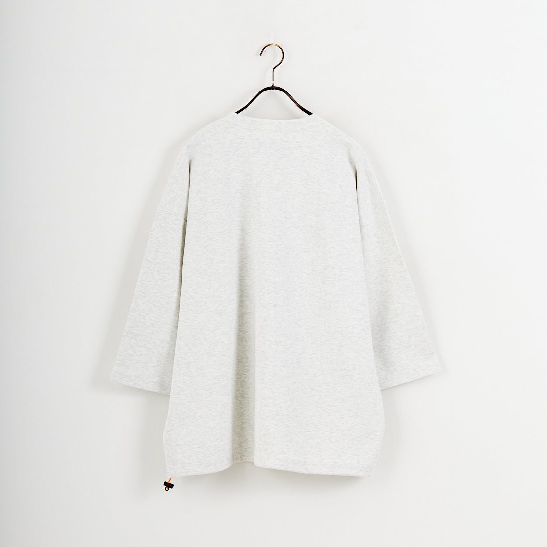 UNIVERSAL OVERALL [ユニバーサルオーバーオール] 別注 7分袖ドローコード付きポンチTシャツ [U2611280IN-JF] ASH