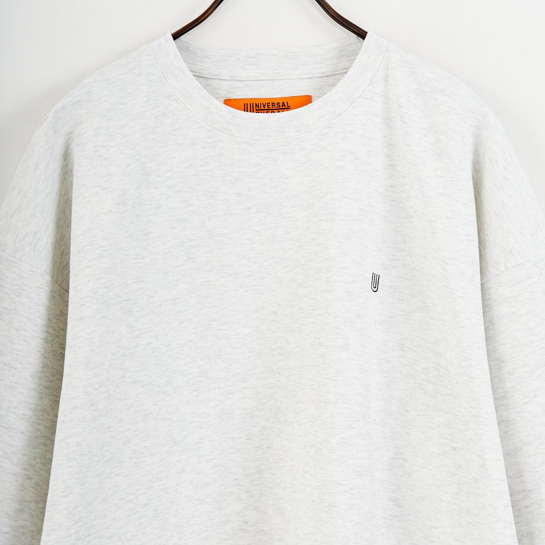 UNIVERSAL OVERALL [ユニバーサルオーバーオール] 別注 7分袖ドローコード付きポンチTシャツ [U2611280IN-JF] ASH