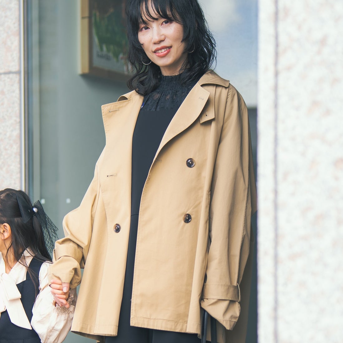 12 BEIGE&&モデル身長：158cm 着用サイズ：F&&