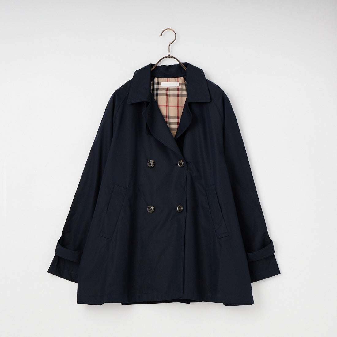 Jeans Factory Clothes [ジーンズファクトリークローズ] ミドル丈Aライントレンチコート [IN2-CT-6] 24 NAVY