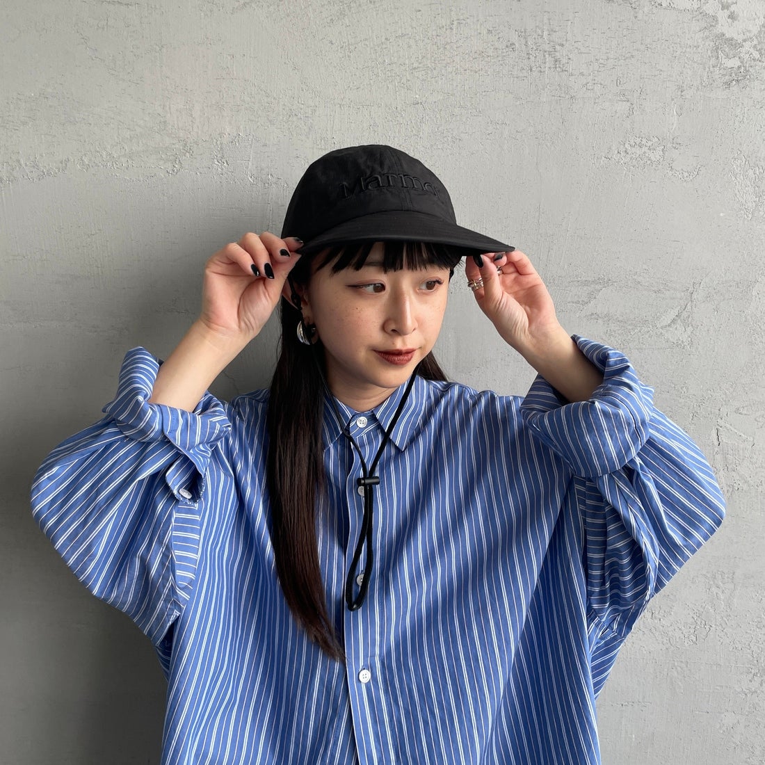 Marmot [マーモット] 別注 ブランドロゴ ロングビルキャップ [MTSS26UHG342IN-JF] BLACK