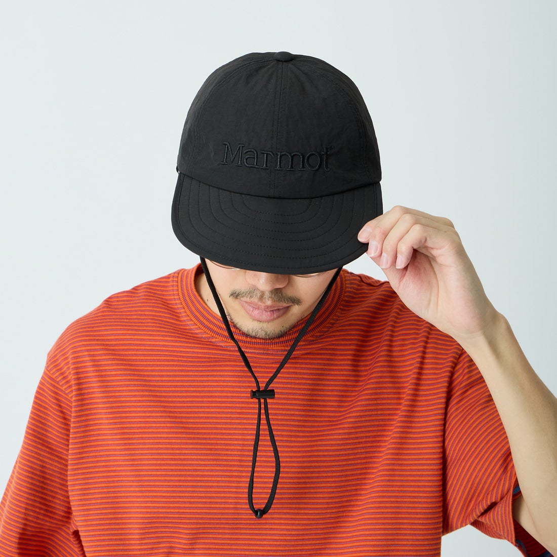 Marmot [マーモット] 別注 ブランドロゴ ロングビルキャップ [MTSS26UHG342IN-JF] BLACK