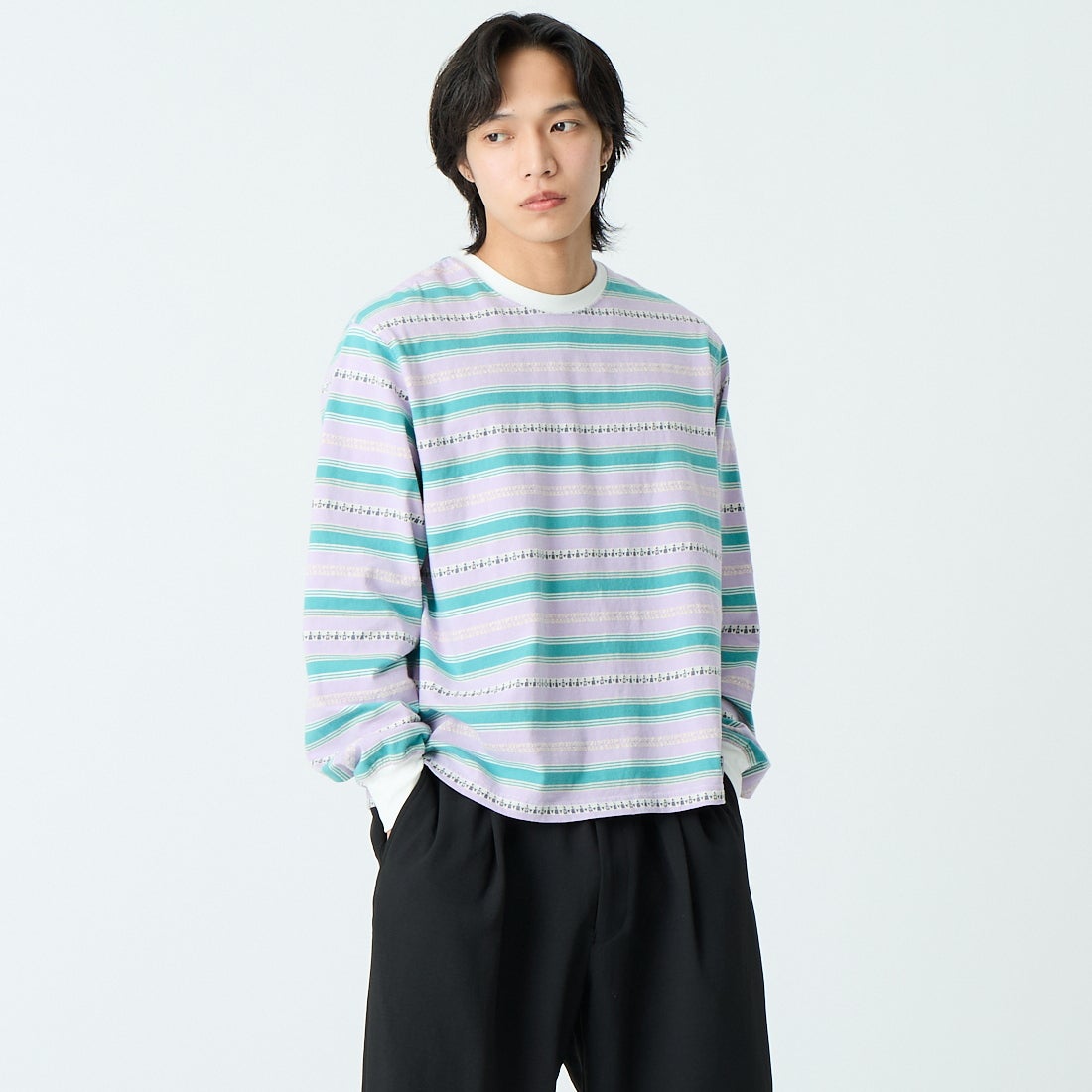 PURPLE&&モデル身長：179cm 着用サイズ：M&&