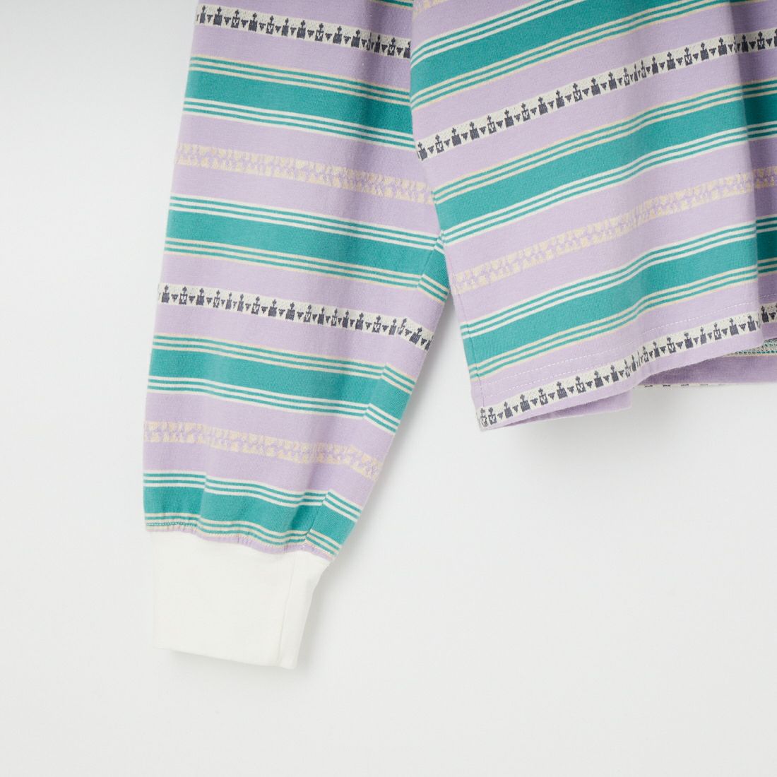 HELLO CALIF [ハローカリフ] エスニックボーダーTシャツ [661011] PURPLE