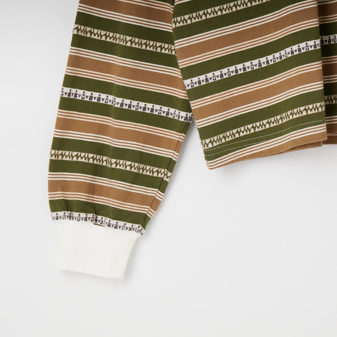 HELLO CALIF [ハローカリフ] エスニックボーダーTシャツ [661011] KHAKI