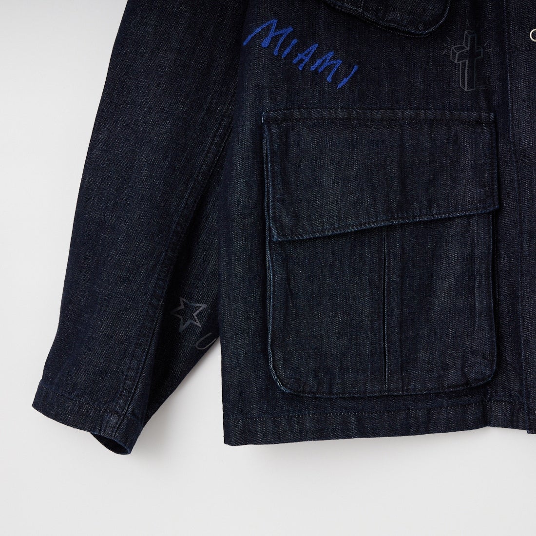 HELLO CALIF [ハローカリフ] デニムファティーグジャケット [661020] NAVY