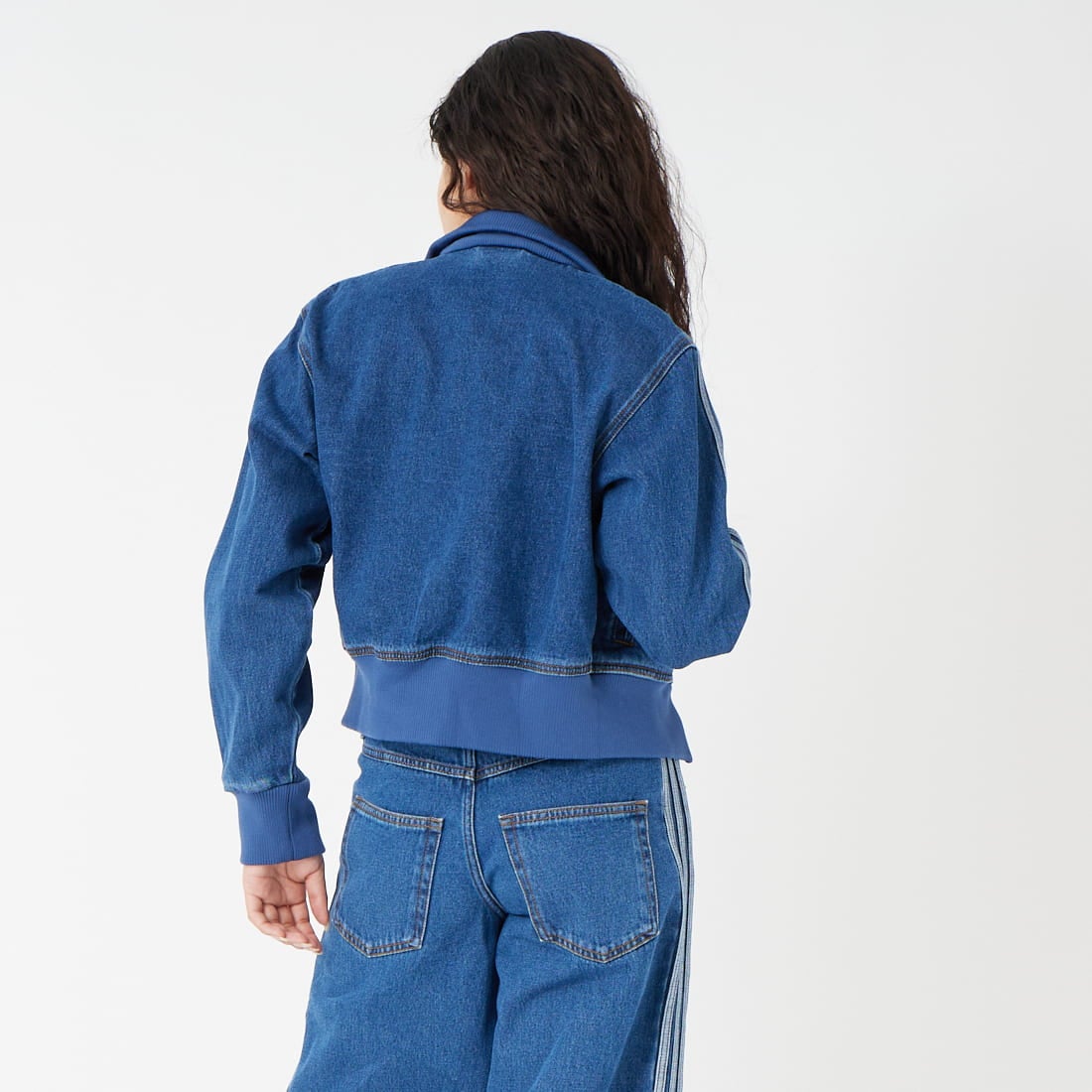 adidas Originals [アディダス オリジナルス] ファイヤーバード デニムトラックトップ [TE651] KD2913 &&モデル身長：162cm 着用サイズ：S&&