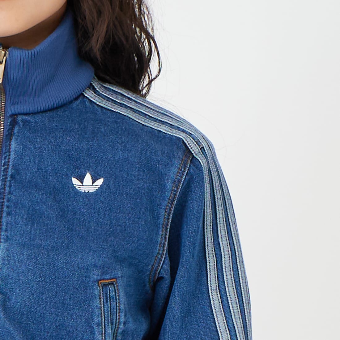 adidas Originals [アディダス オリジナルス] ファイヤーバード デニムトラックトップ [TE651] KD2913 &&モデル身長：162cm 着用サイズ：S&&