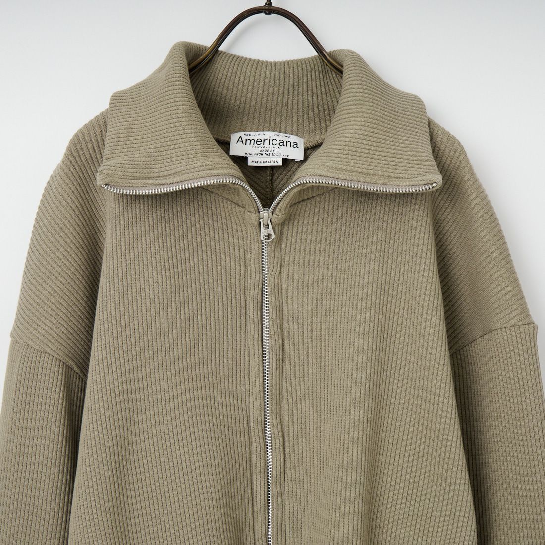 Americana [アメリカーナ] ヴィンテージリブ クロップドブルゾン [BRF-790A] ｸﾞﾚｰｼﾞｭ