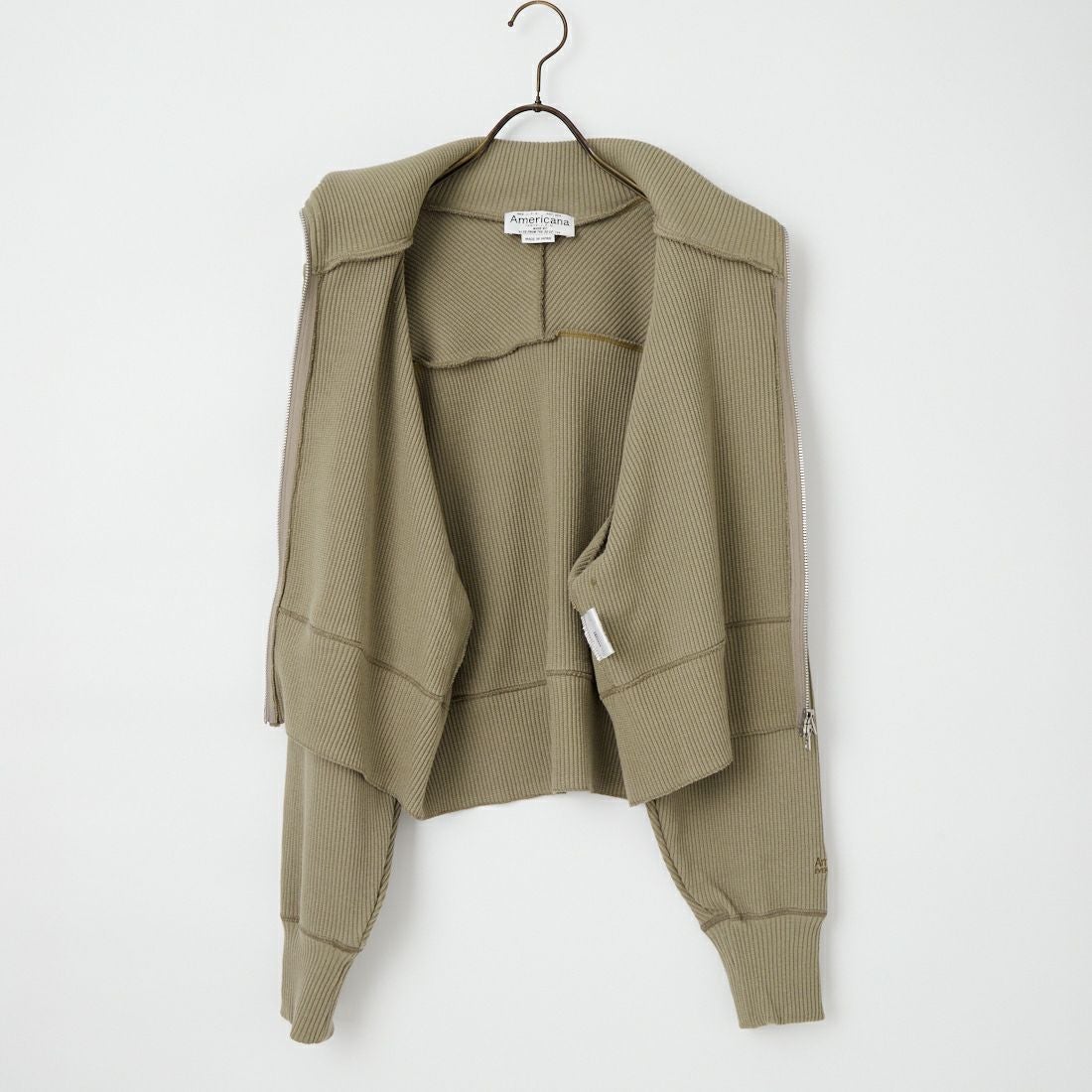 Americana [アメリカーナ] ヴィンテージリブ クロップドブルゾン [BRF-790A] ｸﾞﾚｰｼﾞｭ