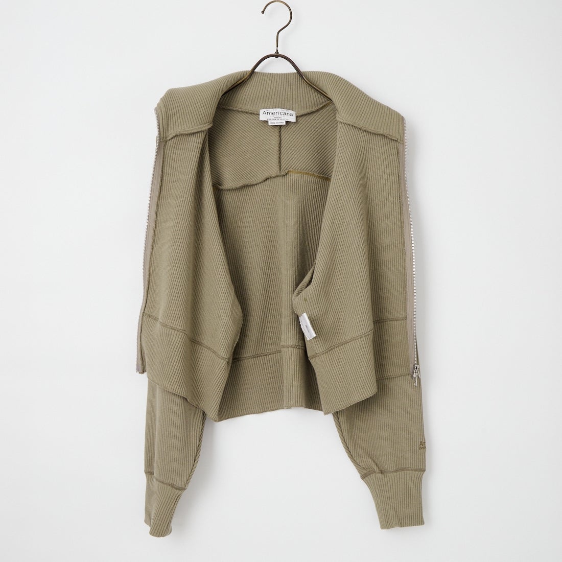 Americana [アメリカーナ] ヴィンテージリブ クロップドブルゾン [BRF-790A] ｸﾞﾚｰｼﾞｭ