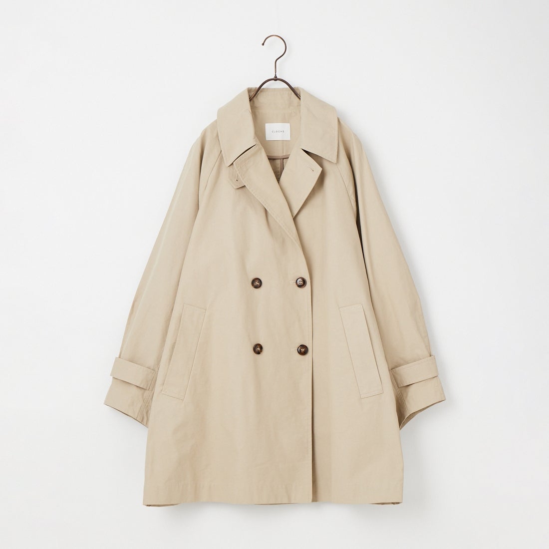 CLOCHE [クロシェ] ミドル丈トレンチコート [61284504] ﾍﾞｰｼﾞｭ