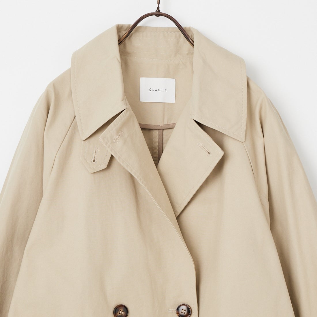 CLOCHE [クロシェ] ミドル丈トレンチコート [61284504] ﾍﾞｰｼﾞｭ
