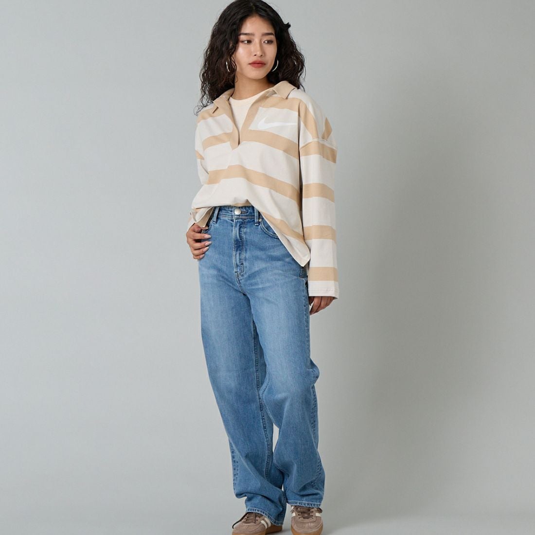 YANUK [ヤヌーク] ボーイズストレート LEA/レア [57151231] MSX &&モデル身長：162cm 着用サイズ：24&&