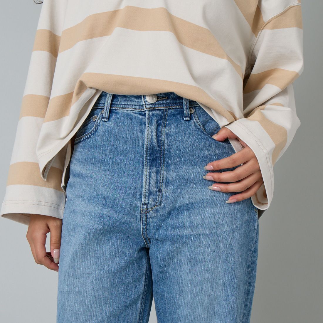 YANUK [ヤヌーク] ボーイズストレート LEA/レア [57151231] MSX &&モデル身長：162cm 着用サイズ：24&&