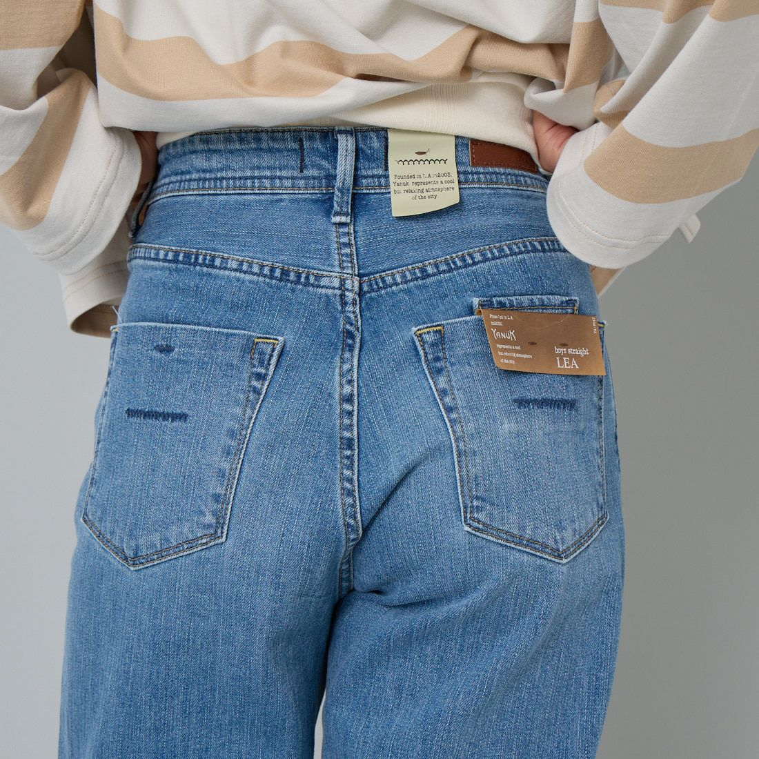 YANUK [ヤヌーク] ボーイズストレート LEA/レア [57151231] MSX &&モデル身長：162cm 着用サイズ：24&&