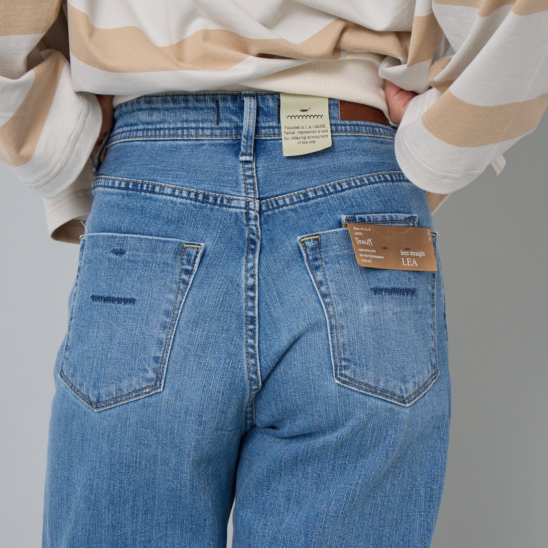 YANUK [ヤヌーク] ボーイズストレート LEA/レア [57151231] MSX &&モデル身長：162cm 着用サイズ：24&&