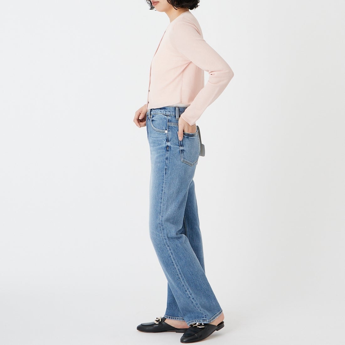 USINE [ユジーヌ] 抗ピリング コンパクトニットカーディガン [11267829] 013 ﾋﾟﾝｸ &&モデル身長：162cm 着用サイズ：F&&