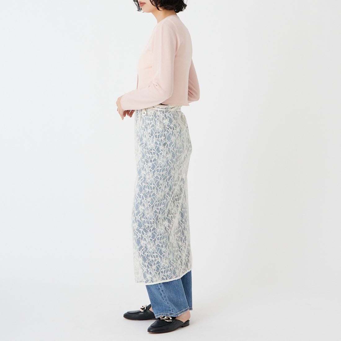 USINE [ユジーヌ] 抗ピリング コンパクトニットカーディガン [11267829] 013 ﾋﾟﾝｸ &&モデル身長：162cm 着用サイズ：F&&