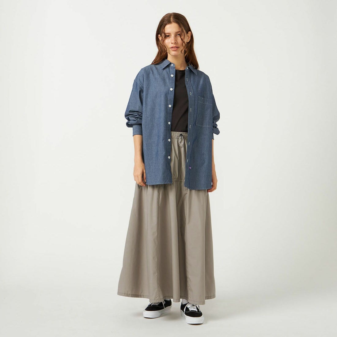 THE NORTH FACE PURPLE LABEL [ザ ノースフェイス パープルレーベル] フィールドティアードスカート [N26SE057] H GRAY