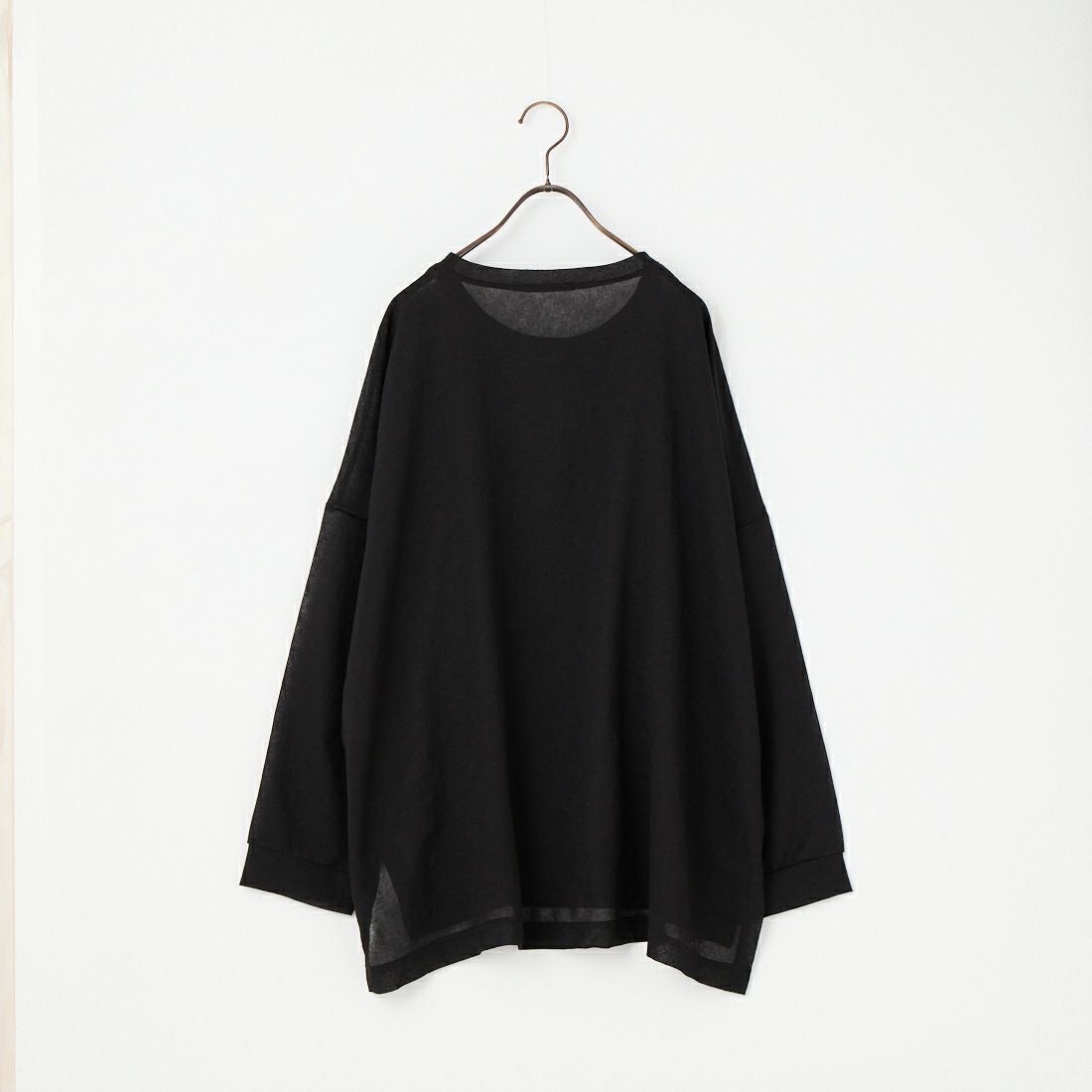 mizuiro ind [ミズイロインド] ワッシャーボイルワイドプルオーバー [1-210070] 99 BLACK