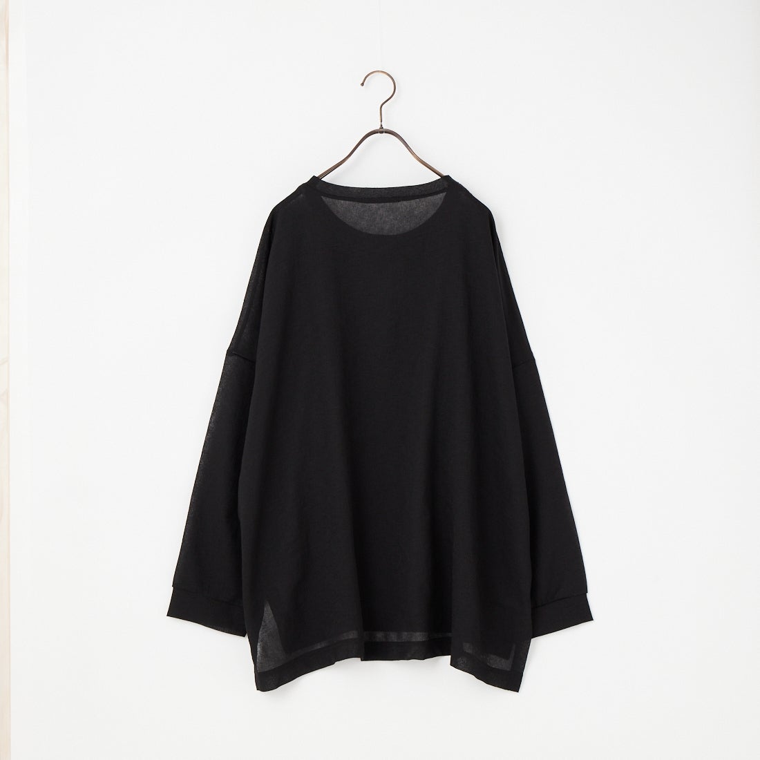 mizuiro ind [ミズイロインド] ワッシャーボイルワイドプルオーバー [1-210070] 99 BLACK