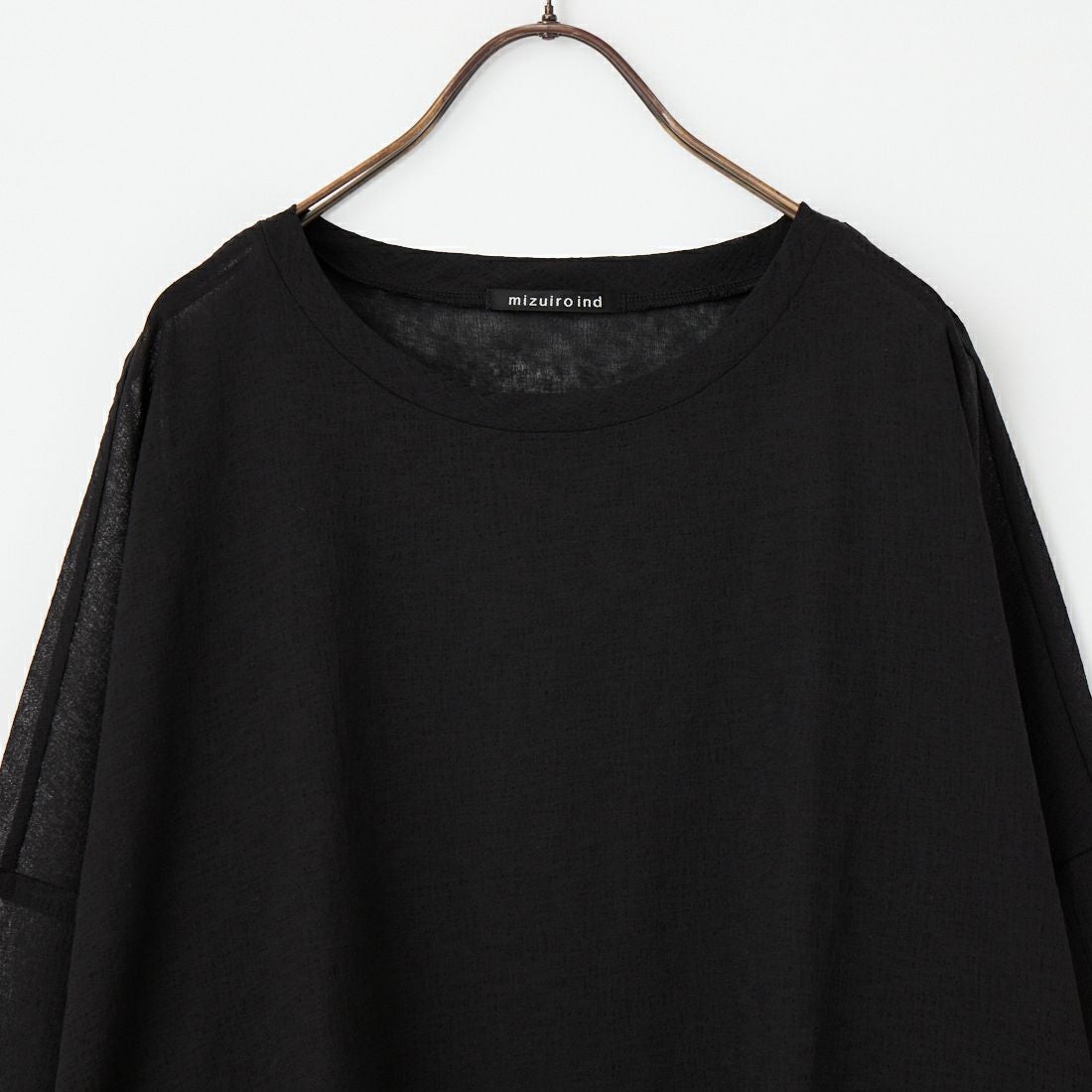 mizuiro ind [ミズイロインド] ワッシャーボイルワイドプルオーバー [1-210070] 99 BLACK