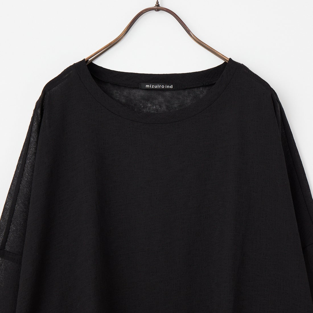 mizuiro ind [ミズイロインド] ワッシャーボイルワイドプルオーバー [1-210070] 99 BLACK