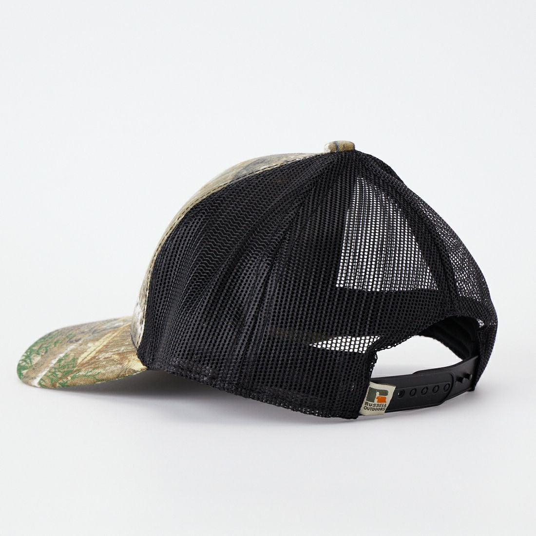 RUSSELL OUTDOORS [ラッセルアウトドア] カモ柄 スナップバックトラッカーキャップ [TRUCKER-CAP] DEEP BLACK