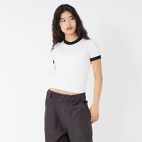 WHITE/BLK&&モデル身長：162cm 着用サイズ：S&&