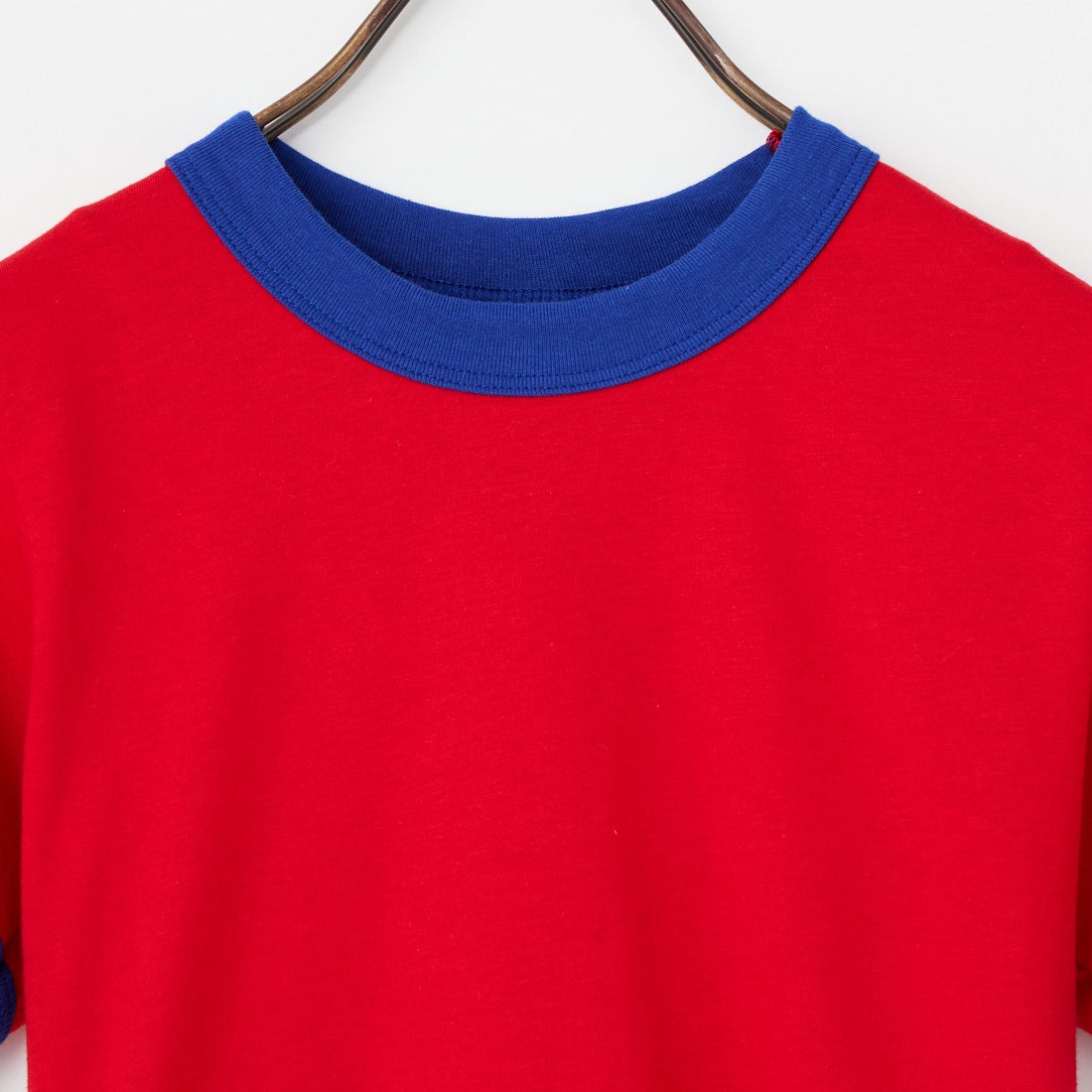 LOS ANGELES APPAREL [ロサンゼルスアパレル] ポリコットンリンガーTシャツ [RINGERS-WOMENS-TEE] RED/ROYAL