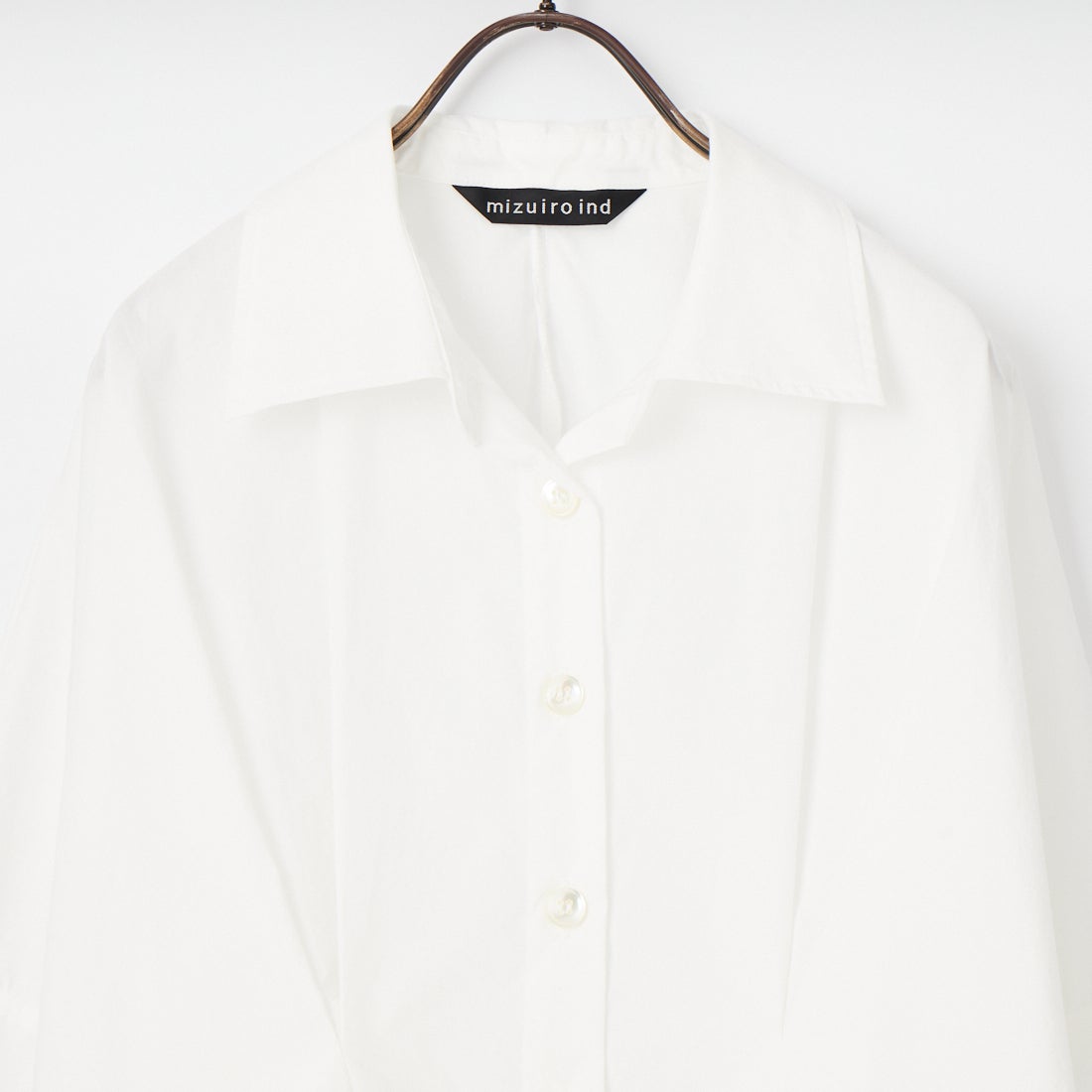 mizuiro ind [ミズイロインド] コクーンショートシャツ [1-230164] 11 OFF WHI