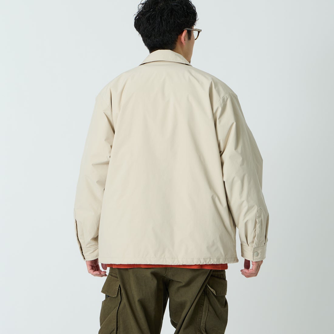 DANTON [ダントン] インサレーション コーチジャケット [DT-A0640PNT] IVORY &&モデル身長：168cm 着用サイズ：40&&