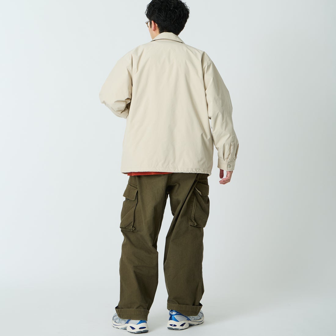 DANTON [ダントン] インサレーション コーチジャケット [DT-A0640PNT] IVORY &&モデル身長：168cm 着用サイズ：40&&