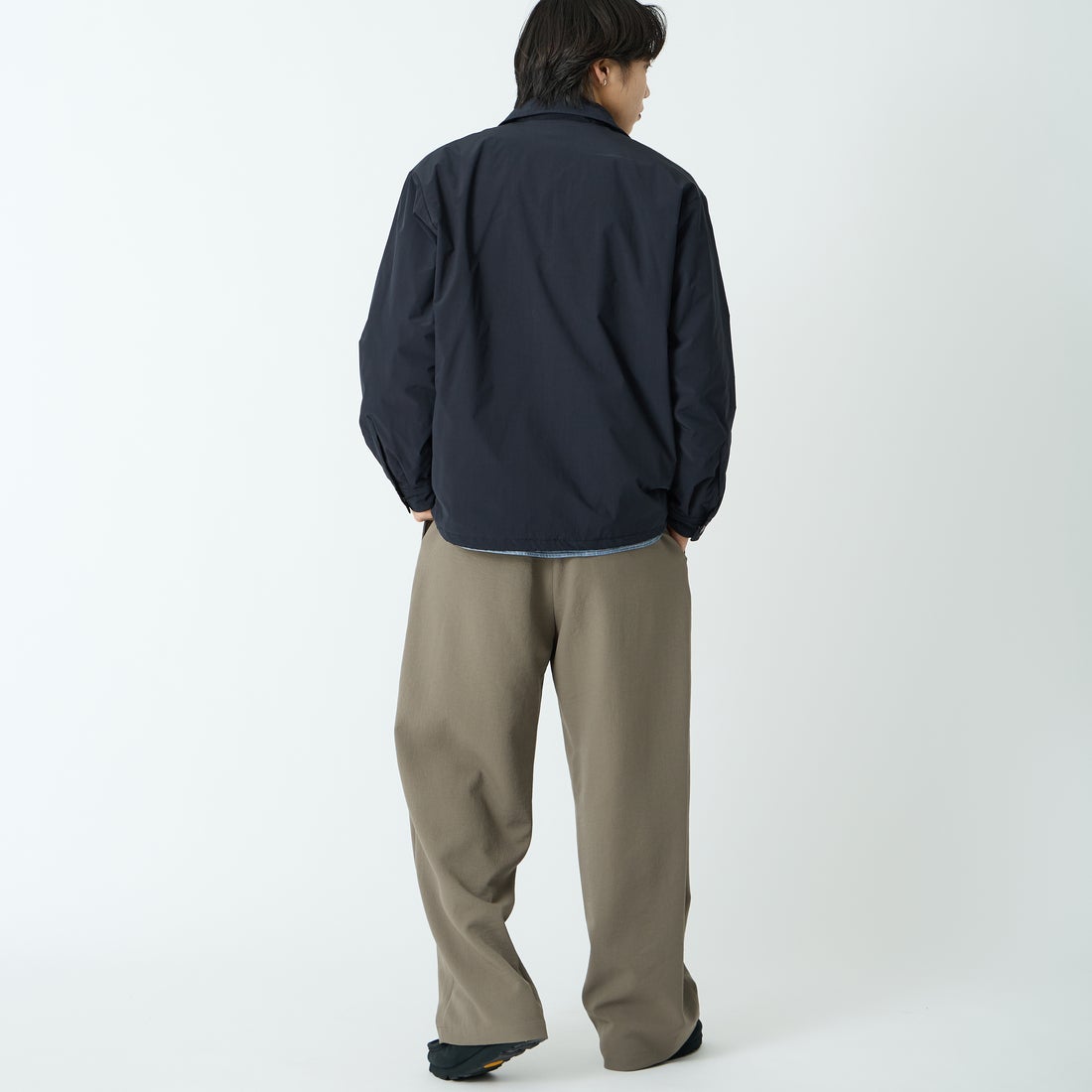 DANTON [ダントン] インサレーション コーチジャケット [DT-A0640PNT] NAVY &&モデル身長：179cm 着用サイズ：42&&