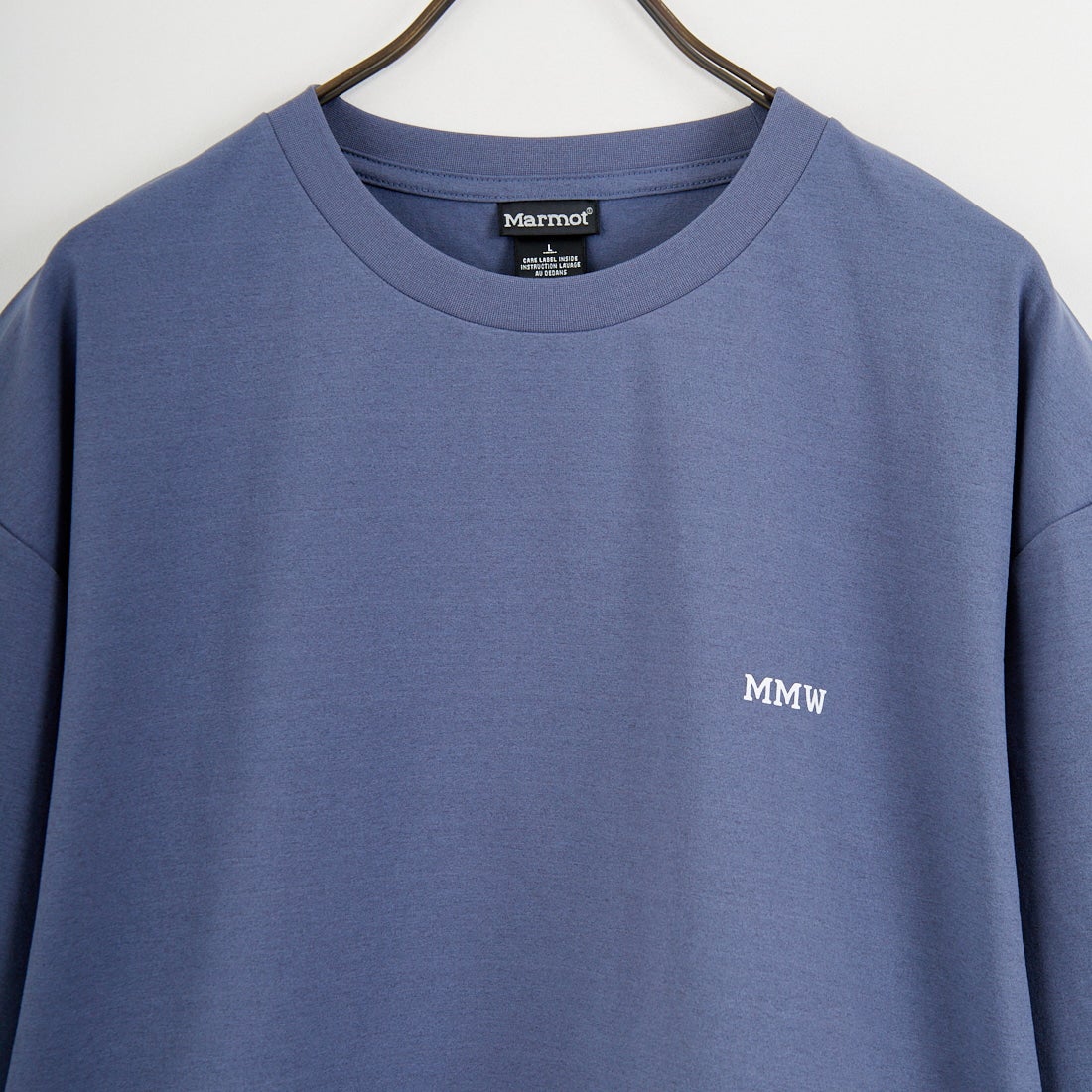 Marmot [マーモット] 別注 ドローコード付き マーモットバックプリントTシャツ [MTSS26MST335IN-JF] INDIGO