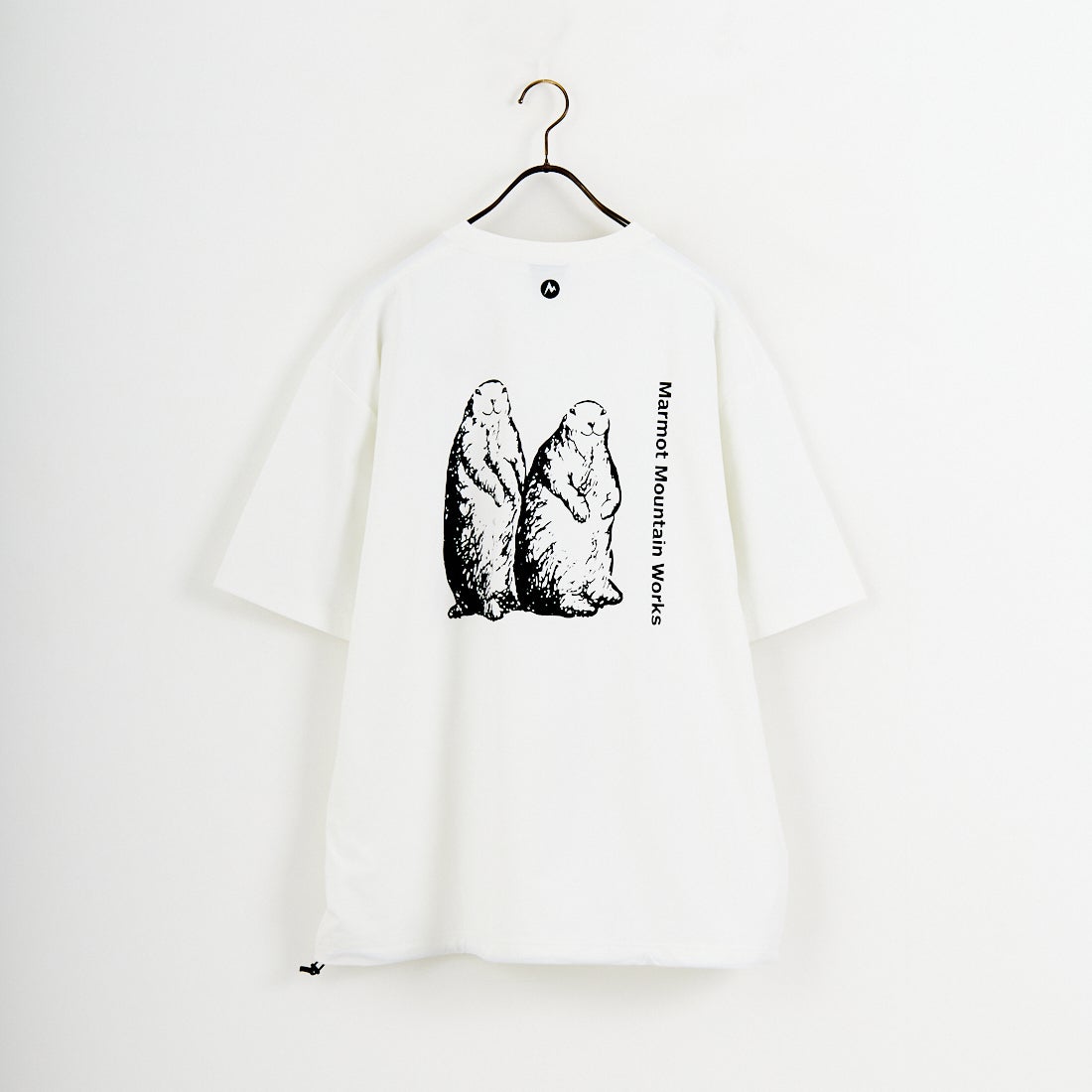 Marmot [マーモット] 別注 ドローコード付き マーモットバックプリントTシャツ [MTSS26MST335IN-JF] WHITE
