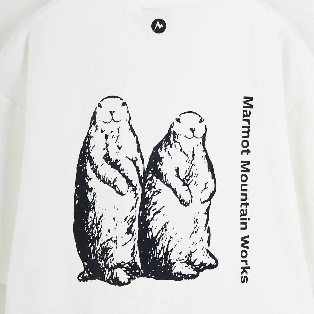 Marmot [マーモット] 別注 ドローコード付き マーモットバックプリントTシャツ [MTSS26MST335IN-JF] WHITE