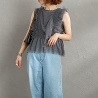 08 CHARCOA&&モデル身長：158cm 着用サイズ：F&&