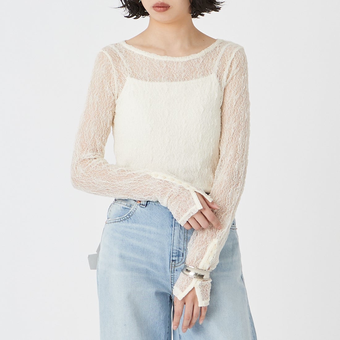 3 ｵﾌﾎﾜｲﾄ&&モデル身長：162cm 着用サイズ：F&&