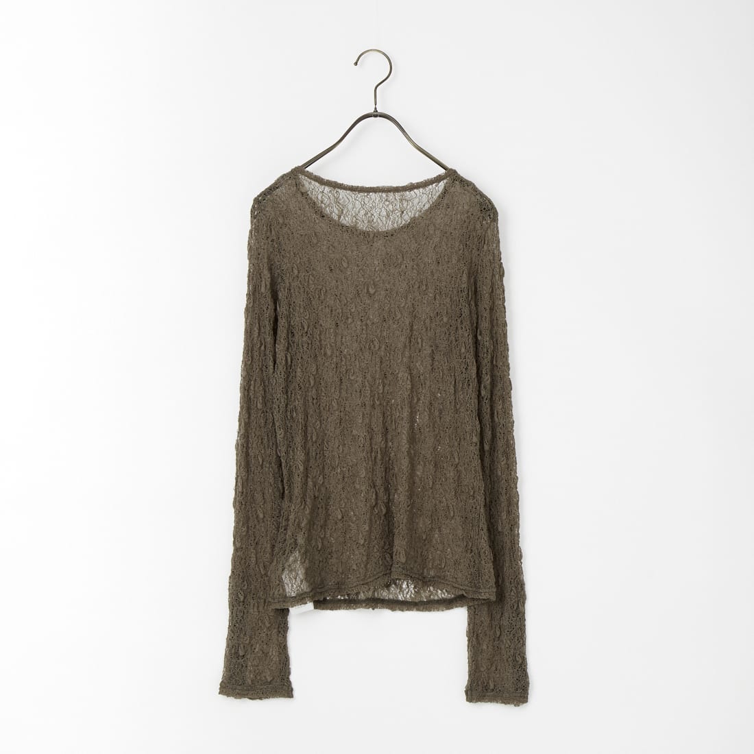 USINE [ユジーヌ] シアーレースカットソー [IN3-CST-6] 12 ﾁｬｺｰﾙ